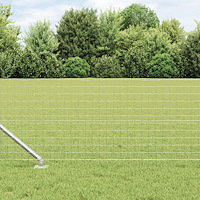vidaXL Stängselpostset 7 pcs Silver Ø32mm 80 cm Galvaniserat stål
