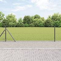 vidaXL Stängselstolpar Set 13 pcs Grå Ø32mm 160 cm Betong