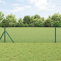 vidaXL svetsat trådgärde, grön, 0,8 x 10 m, stål