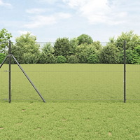 vidaXL Svetsad tråd Grå 1.2x10 m Stål