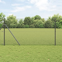 vidaXL Svetsad trådgård Grå 1,2x50 m i Stål