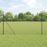 vidaXL svetsat trådgaller grå 1,2 x 50 m i stål