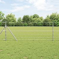 vidaXL Fältstängsel 0,8 x 10 m i galvaniserat stål