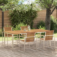 vidaXL utematbord 200x90x74.5 cm massivt akaciaträ
