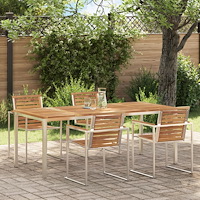 vidaXL utomhusmatbord 200x90x74,5 cm solid teak