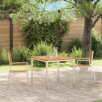 vidaXL Trädgård Stol 2 pcs Brun 56 x 54.5 x 87cm Massivt akaciaträ
