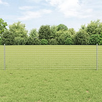 vidaXL Staketstolpar 11 pcs Silver 60 cm Galvaniserat Stål