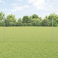 vidaXL Stängselposter 10 pcs Silver 120 cm Galvaniserat stål