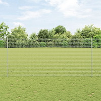 vidaXL Stängselposter 10 pcs Silver 140 cm Galvaniserat Stål