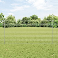 vidaXL Stängselstolpar 10 pcs Silver 160 cm Galvaniserat stål