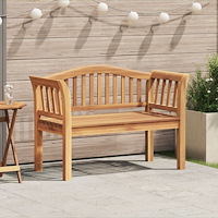 vidaXL Trädgårdsbänk 120x53.5x85 cm Solid Teak