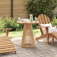 vidaXL Trädgårdsbord Ø70x75 cm Solid Teak