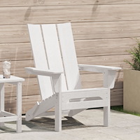 vidaXL Fällbar Adirondack Stol Vit 74.5 x 80.5 x 90cm Plast