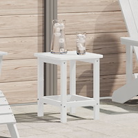 vidaXL Adirondack sidobord Vit 38x38x45 cm HDPE