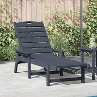 vidaXL Solstol med kudde Marinblå 73.5 x 92 x 90cm Plast