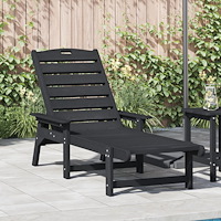 vidaXL Solstol Svart 73.5 x 92 x 90cm Plast