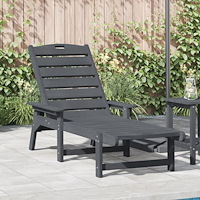 vidaXL Solstol Ljusgrå 73.5 x 92 x 90cm Plast