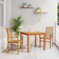 vidaXL Staplingsbar Trädgårdsstol Brun 62.5 x 54.5 x 95.5 cm