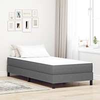 vidaXL Sängmadrass med madrass Ljusgrå 100 x 200 cm tyg