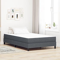 vidaXL Sängmadrass med madrass Grå 120 x 190 cm tyg