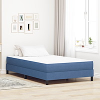 vidaXL Sängmadrass med madrass Blå 120 x 200 cm tyg