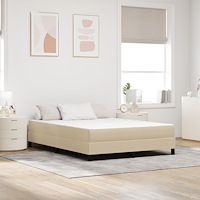 vidaXL Sängmadrass med madrass Grön 140 x 190 cm tyg