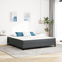 vidaXL Sängmadrass med madrass Grå 180 x 200 cm tyg