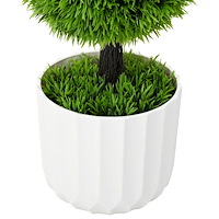 vidaXL Konstgjord Växt Topiary Tallig Gran med Kruka 24x90 cm Grön