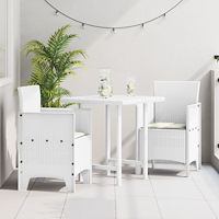 vidaXL Trädgård Stol 2 pcs Vit 53 x 49 x 85 cm PP