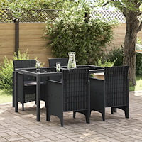 vidaXL Trädgård Stol 4 pcs Antracit 53 x 49 x 85 cm PP