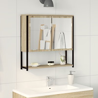 vidaXL Badrumsspegelskåp i Sonoma Ek 60x16x60 cm i konstruerat trä