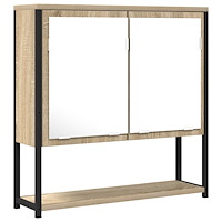 vidaXL Spegelskåp för badrum sonoma-ek 60x16x60 cm konstruerat trä