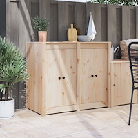 vidaXL Utomhusköksdörrar 2 st 50x9x82 cm Massivt trä Tall