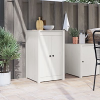 vidaXL Vita utomhusköksdörrar 50x9x82 cm av massiv tall