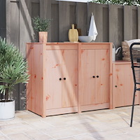 vidaXL Utomhusköksdörrar 2 stycken 50x9x82 cm Solid trä douglas