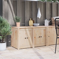 vidaXL utomhusköksskåp 106x55x64 cm Massivt träd tall