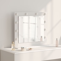 vidaXL Sminkspegel med LED-lampor Vit 60x55x18 cm