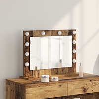 vidaXL Spegelbord Gammalt trä Trä 60 x 45 x 18 cm Spegel Spegelbord