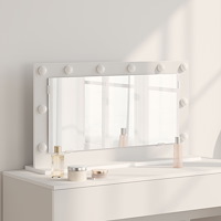vidaXL Sminkspegel med LED-lampor Vit 80x45x18 cm