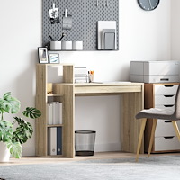 vidaXL Skrivbord Sonoma Oak Spånskiva Medium Kompakt skrivbord
