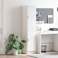 vidaXL Buffé Skåp Vit Konstruerat trä Medelstor Buffé Skåp Rektangulär