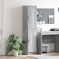 vidaXL Bufféskåp Grå sonoma MDF Mellan Bufféskåp Rektangulär Modern