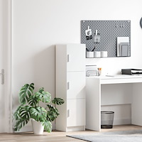 vidaXL Vitt Sidobord Vitt MDF trä Medium Vitt Sidobord Rektangulärt
