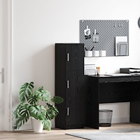 vidaXL svart ek skåp svart ek MDF och fanér medium skåp rektangulär