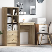 vidaXL Datorbord Sonoma ek Konstruerat trä 60 x 40 x 76 cm