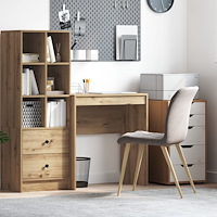 vidaXL Skrivbord Artisan Ek Konstruerat Trä Medium Hållbart