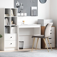 vidaXL Skrivbord Vitt MDF 80 x 40 x 76 cm Enkelt Skrivbord