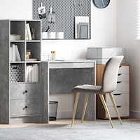 vidaXL Skrivbord Betonggrå MDF med betonglook 70 x 50 x 76 cm Enkelt