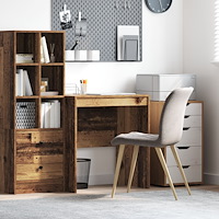 vidaXL Skrivbord Gamla trä MDF 70 x 50 x 76 cm Enkel Skrivbord