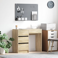 vidaXL Sonoma Oak Skrivbord Sonoma ek Spånskiva Medium Förvaring